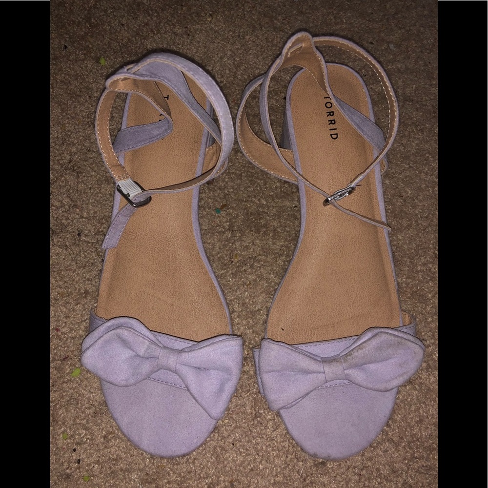 Never worn 2 inch lilac heels with ankle straps